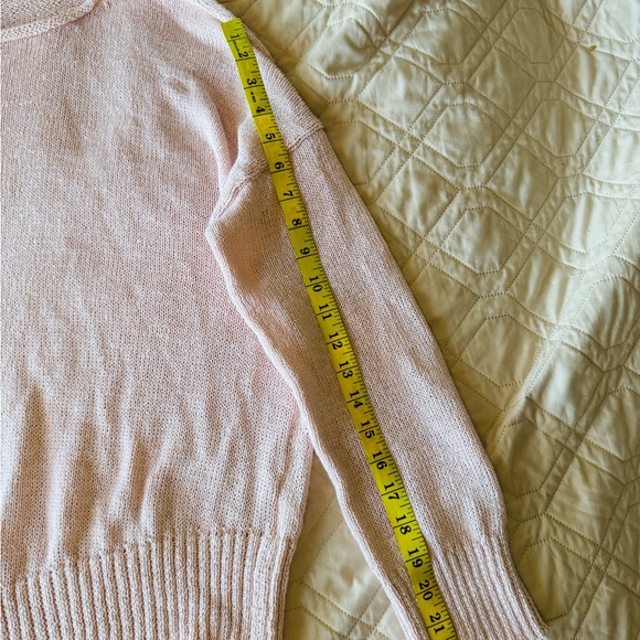 All Saints Pink M Nadine Crew Neck Sweater with Asymmetrical Hem - Picture 13 of 13